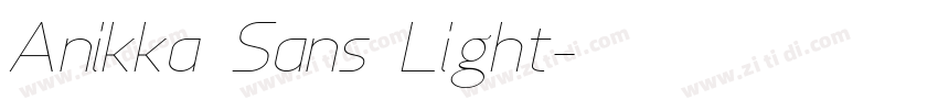 Anikka Sans Light字体转换
